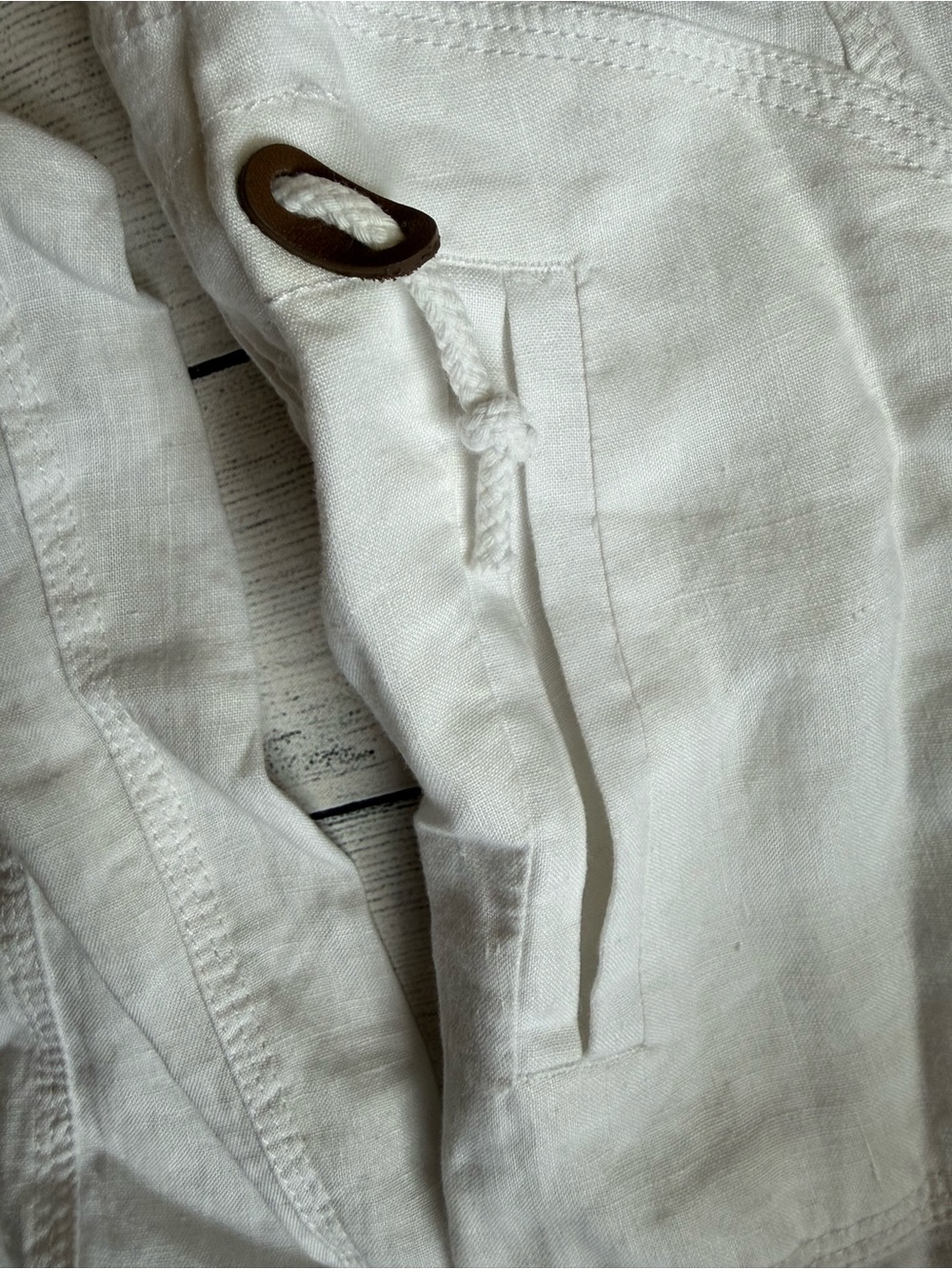 Tommy Bahama Relax White 100% Linen Hooded Utility Jacket Size Small - Picture 12 of 15